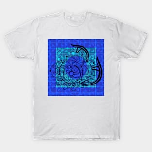 Zentangle in Blue T-Shirt